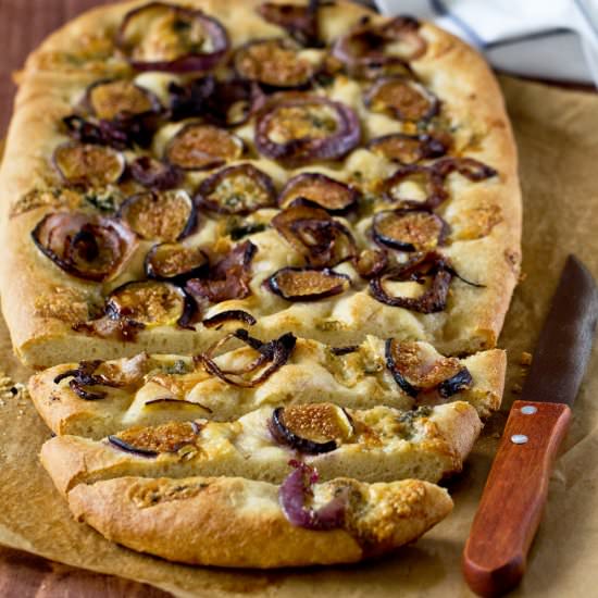 Fig, Onion and Feta Focaccia