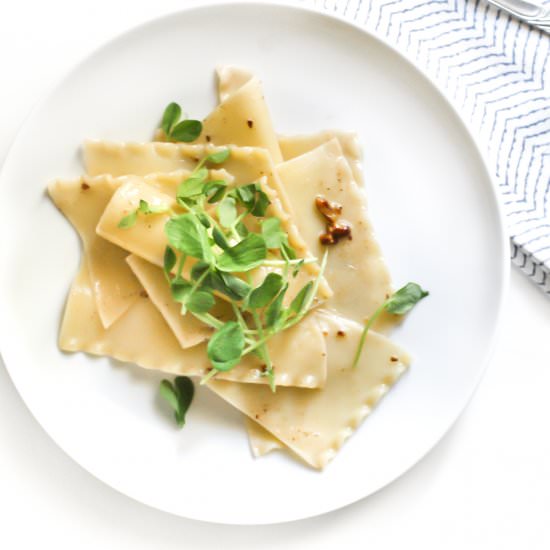 Brown Butter and Brie Maltagliati