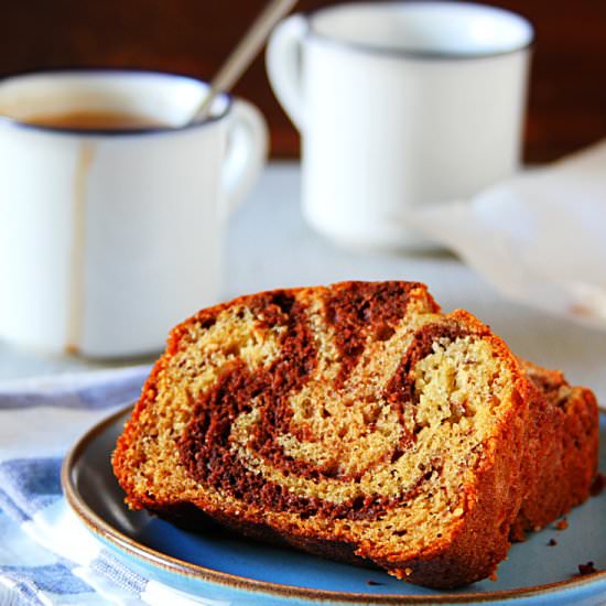 Chocolate Swirled Banana Bread