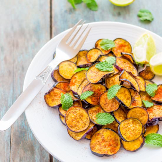 Deep Fried Spicy Eggplant