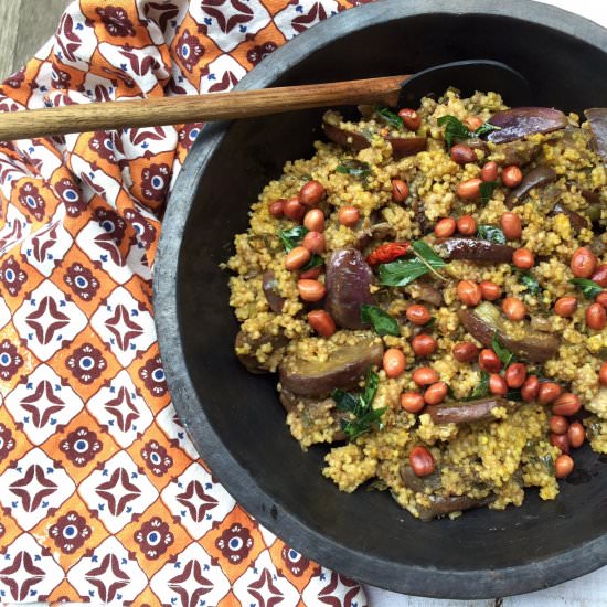 Indian Style Eggplant with Millet