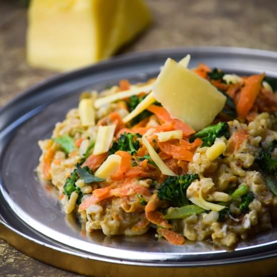 Broccoli Cheddar Brown Rice Risotto