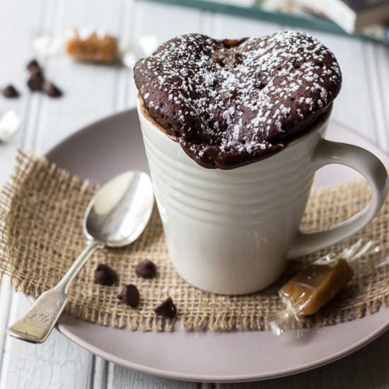 Chocolate Caramel Mug Cake