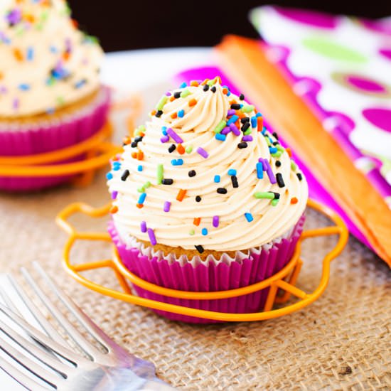 Pumpkin Spice Cupcakes for Two