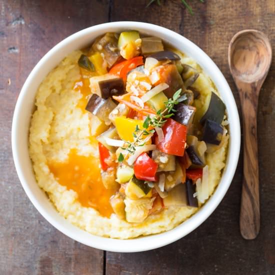 Creamy Polenta with Ratatouille