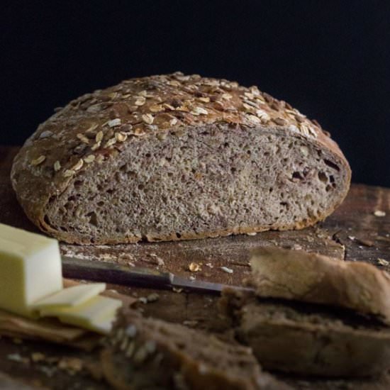 Easy Crusty Whole Wheat Bread