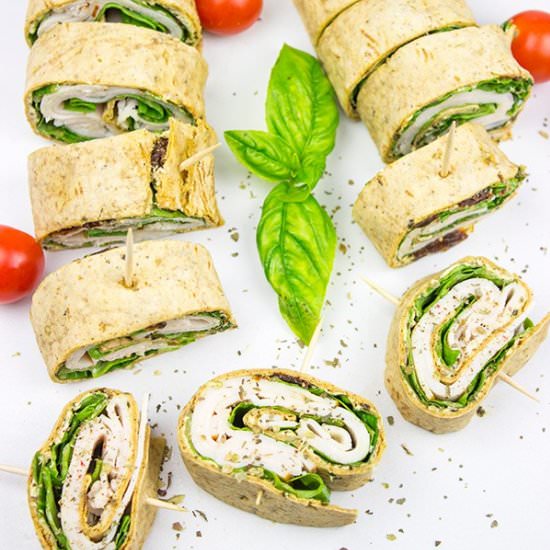 Turkey Pesto Pinwheels