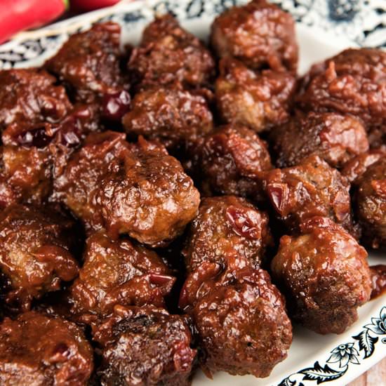 Spicy Cranberry Meatballs