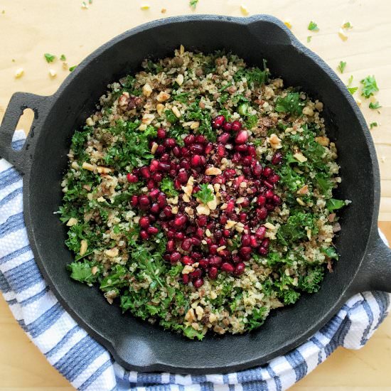 Kale and Quinoa Salad w/ Lentils