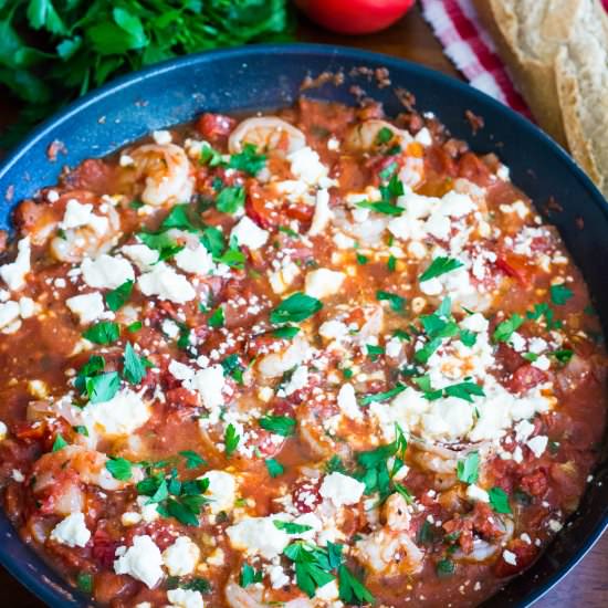 Feta Shrimp Skillet