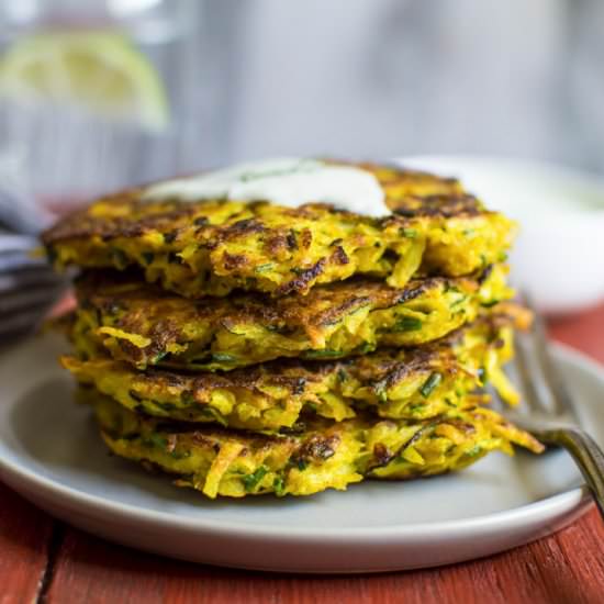 Turmeric Zucchini & Potato Fritters
