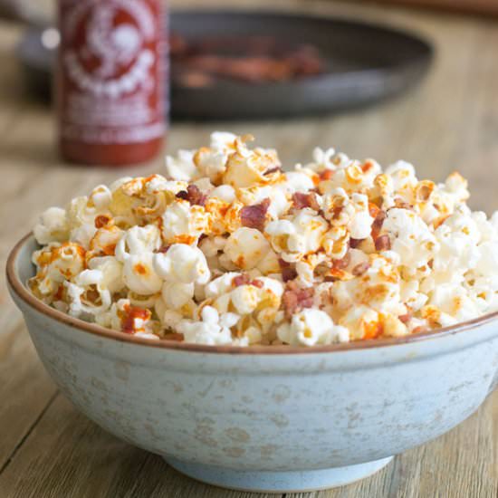 Sriracha Bacon Popcorn