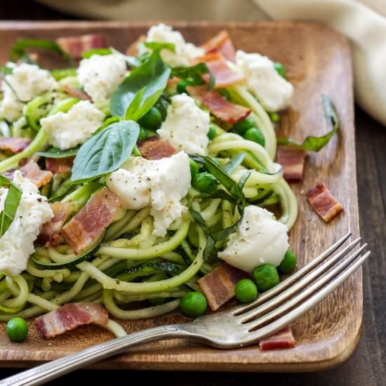 Zucchini Noodles with Bacon