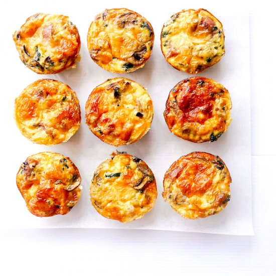 Mini Crustless Quinoa Quiche