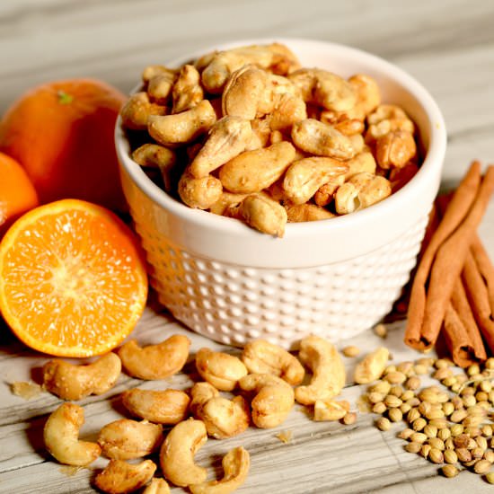 Orange Spiced Cashews