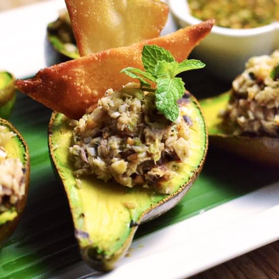 Fish Stuffed Grilled Avocados
