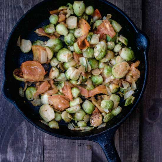 Healthy Cheesy Brussels Sprouts