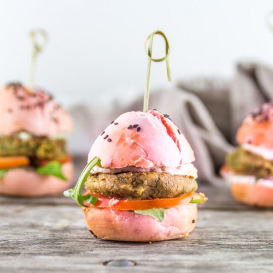 Pink Veggie Burger