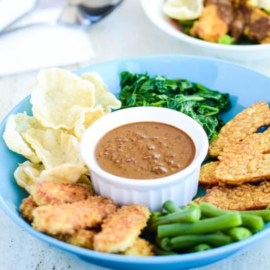 Pecel, Mixed Salad with Peanut Sauce