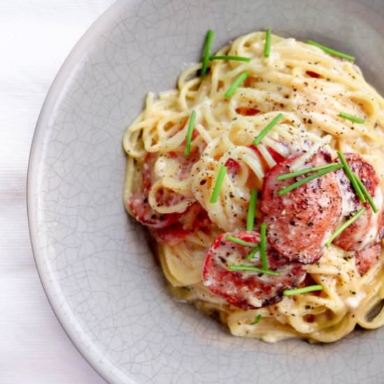 Andouille Carbonara