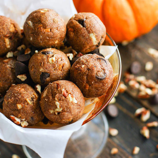 Pumpkin Chocolate Pecan Pie Bites