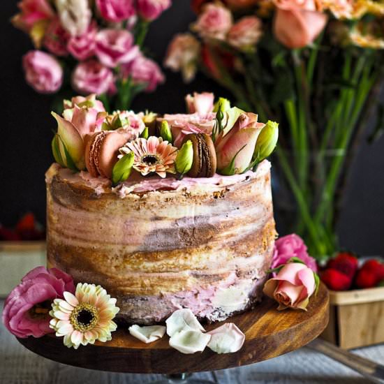 Neapolitan Watercolour Cake