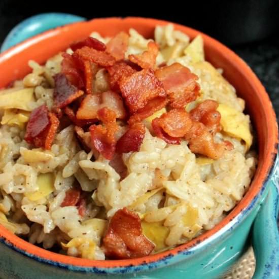 Bacon and Artichoke Risotto
