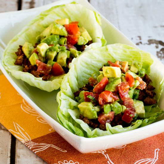 Spicy Tofu Lettuce Wrap Tacos