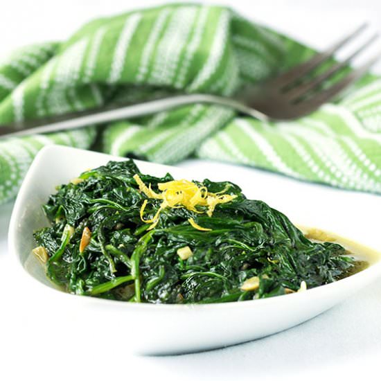 Sautéed Spinach and Garlic