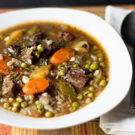 Slow Cooker Beef and Barley Stew