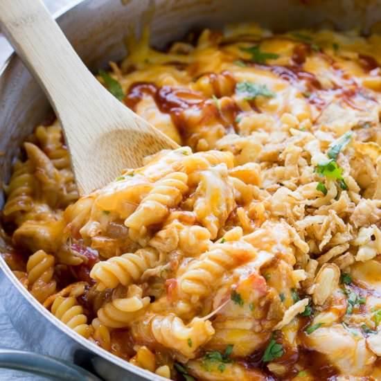 BBQ Chicken Pasta Skillet