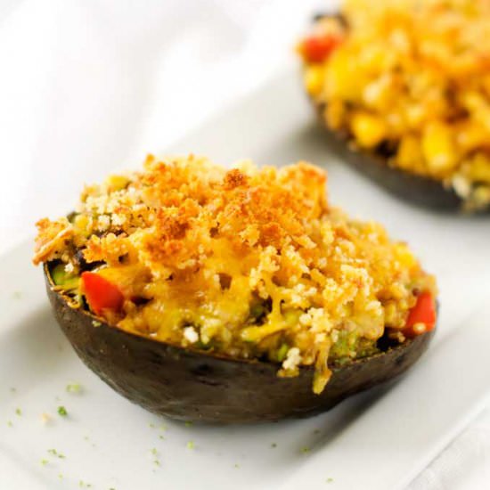 Black Bean and Quinoa Stuffed Avocado