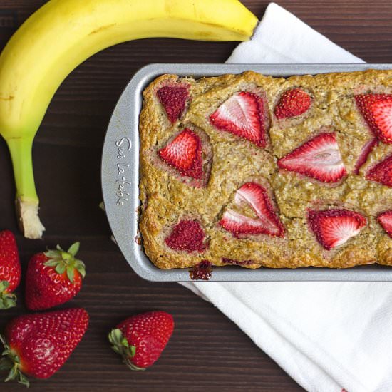 Whole Wheat Strawberry Banana Bread