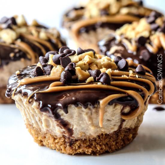 Mini Chocolate Peanut Butter Pies