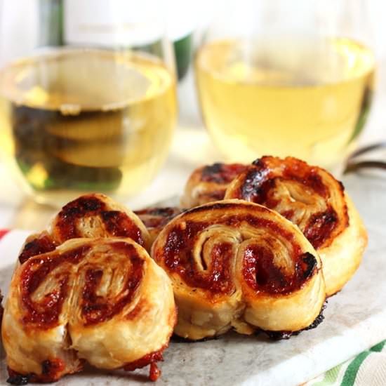 Tomato Jam and Cheddar Palmiers