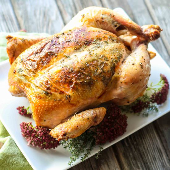 Whole Roasted Chicken with Herbs