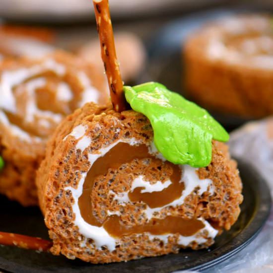 Caramel Pumpkin Spice Pinwheels