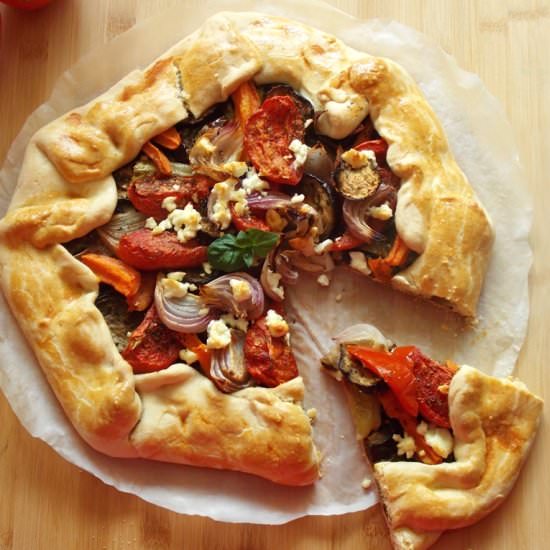 Ratatouille Tart with Feta Cheese