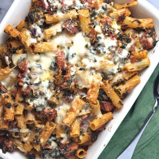 Baked Chicken Sausage Pasta