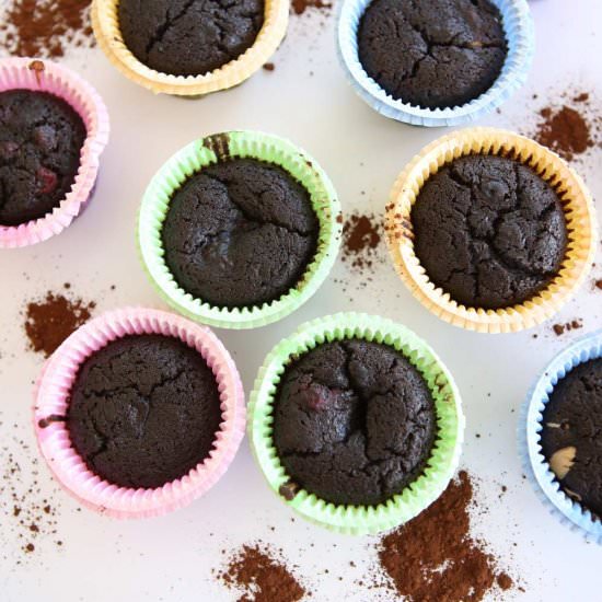 Vegan Teff Flour Chocolate Muffins