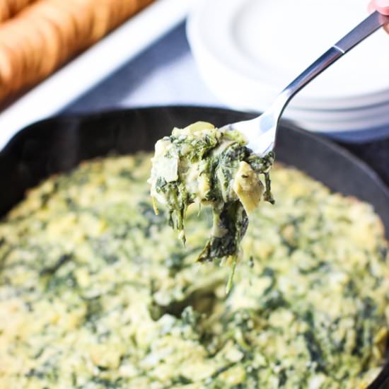Healthier Spinach Artichoke Dip