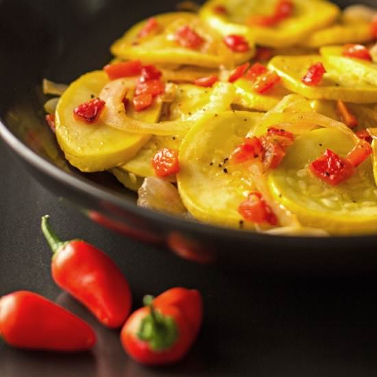 Yellow Squash with Roasted Chile