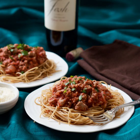 Healthier Spaghetti Dinner