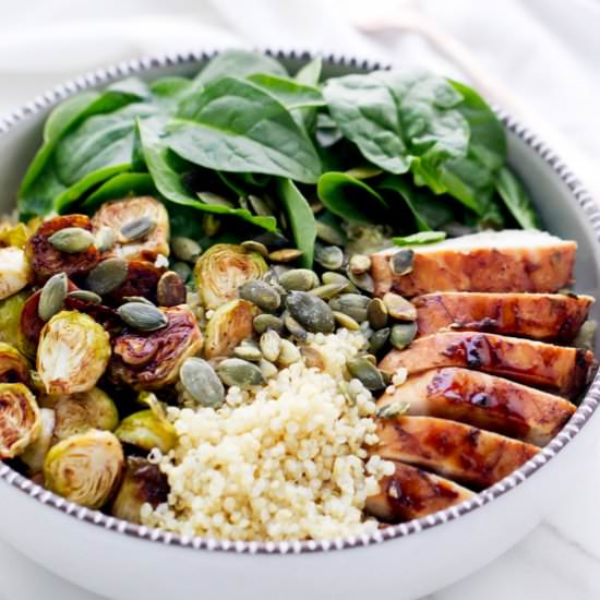 Balsamic Brussels Sprouts Quinoa