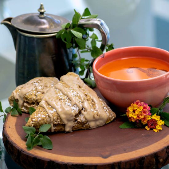 Pumpkin Scones with Maple Glaze