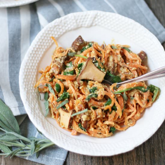 Sweet Potato Noodles/Cashew Sauce