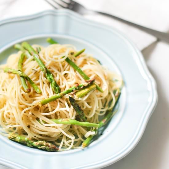 Capellini with Asparagus Tips