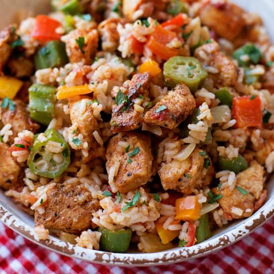 20 Minute Cajun Chicken & Rice
