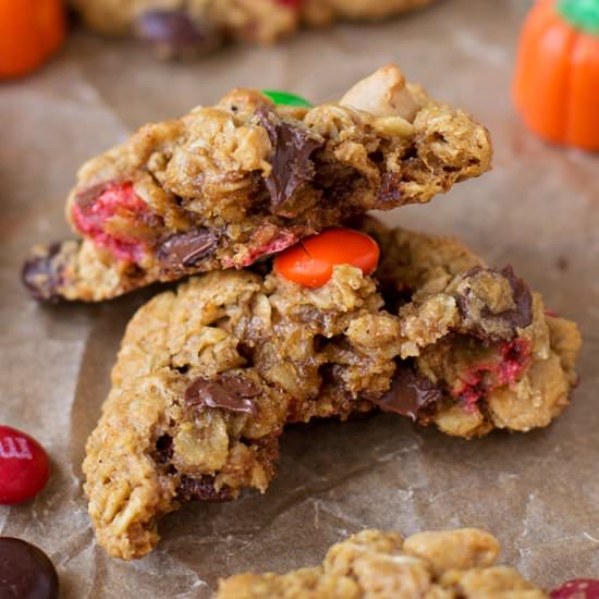 Pumpkin Spice Monster Cookies
