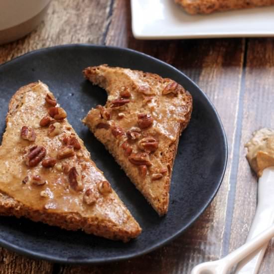 Pumpkin Spiced Cashew Cream Toast